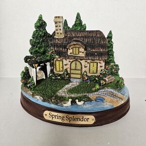 Spring Splendor Cottage Figurine‎ Iluminated